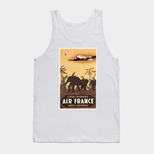 AIR FRANCE AFRIQUE Advertising Africa Vintage Airline Travel Tank Top